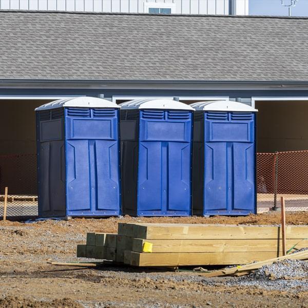 Heavy-duty construction site porta potty in Katy, Texas