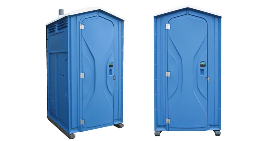 Long-term porta potty units on site in Katy, Texas